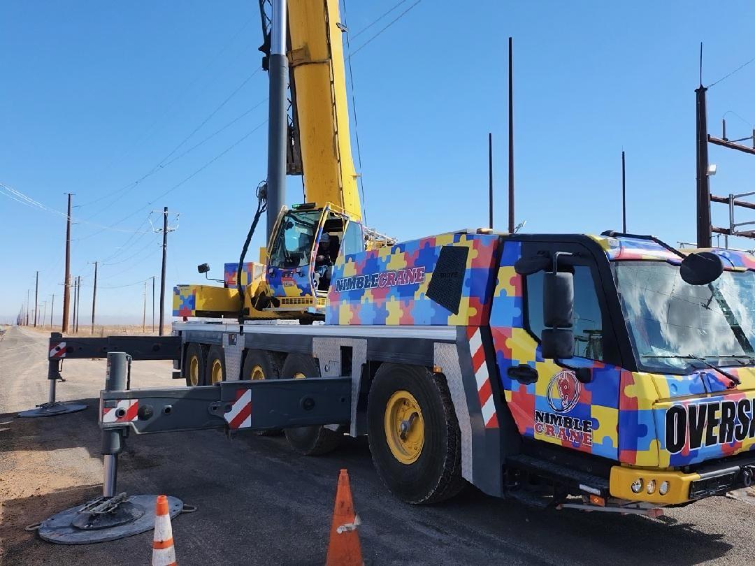 Nimble Crane Shines Light on Autism Awareness with Vibrant Grove GMK5150L Crane Wrap