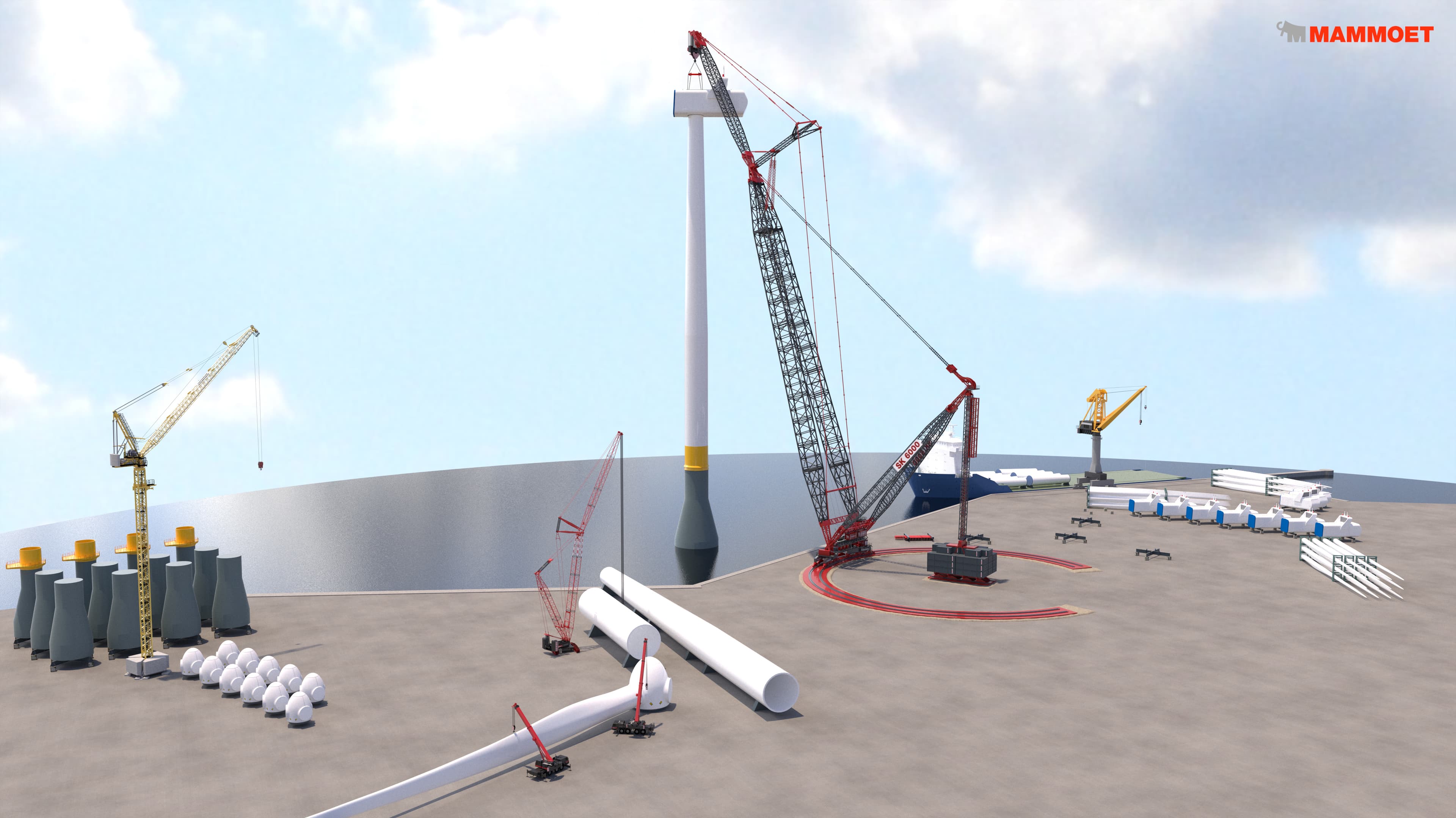 Mammoet Reveals First Parts for World’s Largest Electric Crane